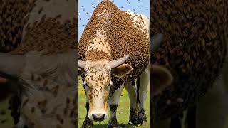 Million of bees are fully on attack Cow Rescue Team save the life #shorts #youtubeshorts #trending