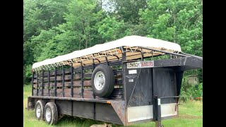 How to weave stock trailer cover