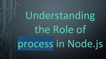 Understanding the Role of process in Node.js