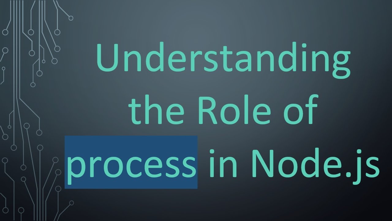 Understanding the Role of process in Node.js - YouTube