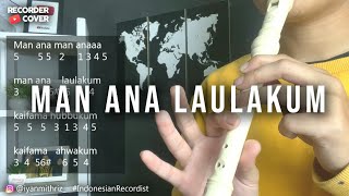 RECORDER MAN ANA LAULAKUM | Easy-to-Follow Number Notation Tutorial
