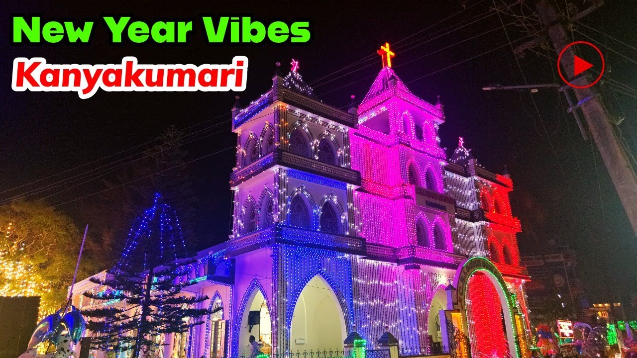 Best Light Show Ever! 🔥 Kanyakumari New Year 2026 Celebration Night