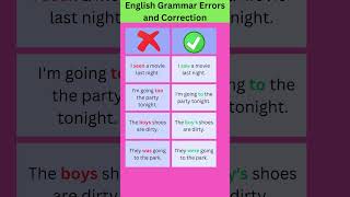 English Grammar Errors and Correction | English Mistakes