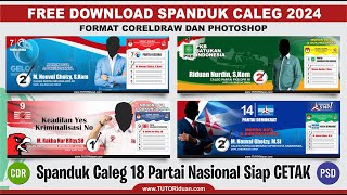 Free Desain Banner Spanduk Caleg Peserta Pemilu 2024 Siap Cetak (CDR PSD) - Coreldraw Photoshop