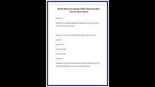 North Mariana Islands Hiset Social Studies Test At Home Exam 636X882