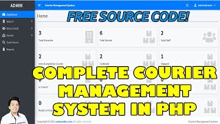 Complete Courier Management System in PHP MySQL | Free Source Code Download screenshot 2