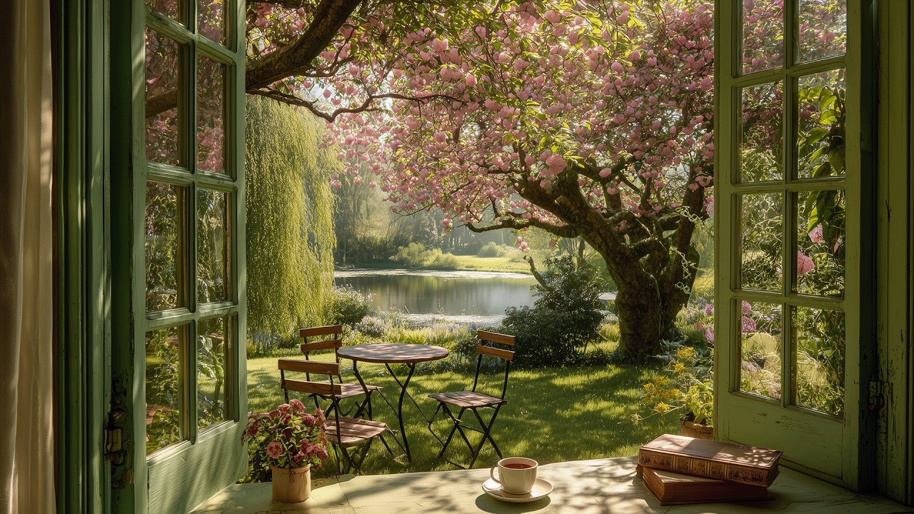 Cozy Spring Vibes | This feels like a quiet morning in a garden coffee ...