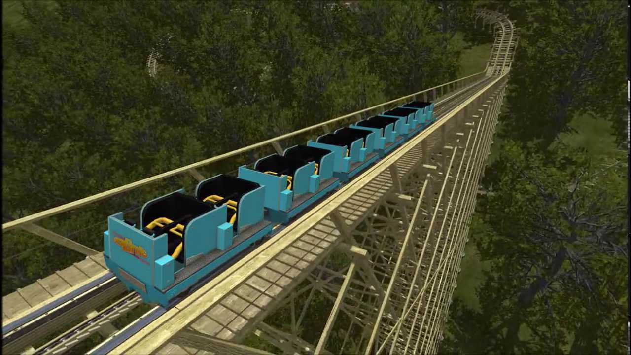 Big Sky (Full Ride) - a RMC Wooden Coaster (NoLimits 2) - YouTube