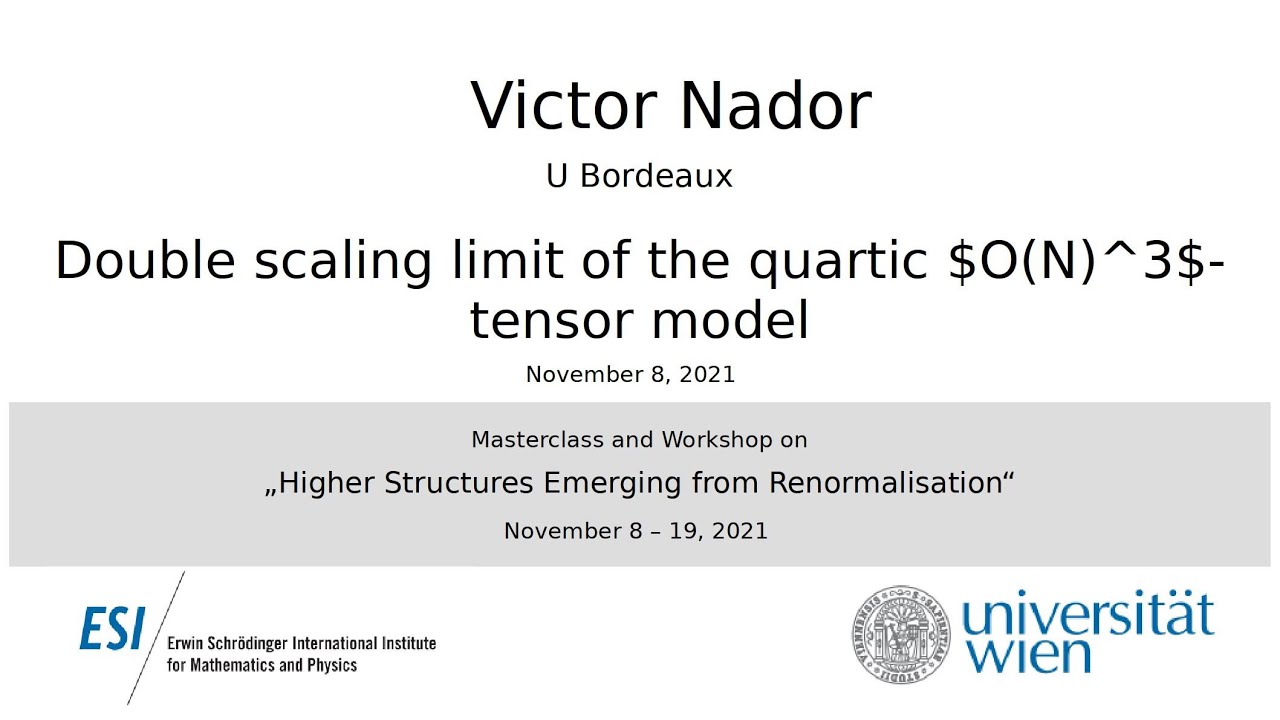 Victor Nador - Double scaling limit of the quartic $O(N)^3$-tensor model