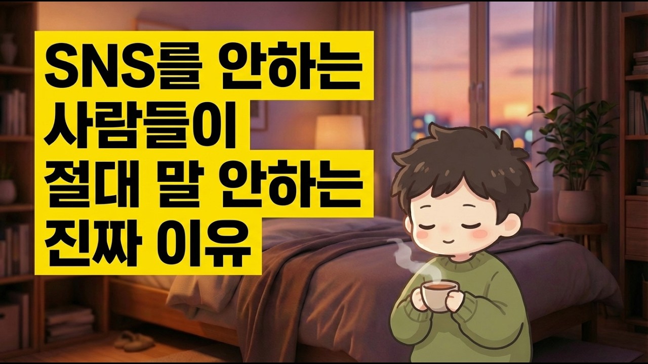 SNS 안 하는 사람들이 절대 말 안 하는 진짜 이유