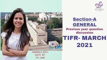 TIFR PYQ DISCUSSION 2021 l SECTION-A l GENERAL APTITUTE l BIOLOGY