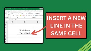 How to enter a New Line in the same cell | Easiest Excel Tip | Multiple lines within the same cell