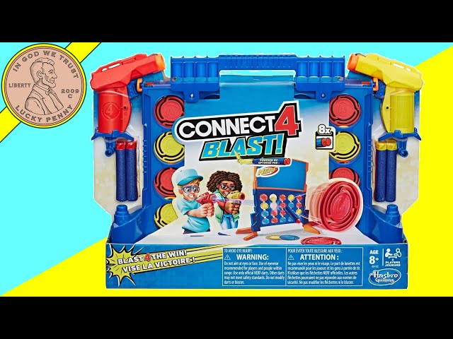 Connect 4 Blast Nerf - Blast Your Way To 4 In A Row 