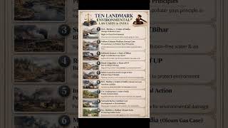 TEN LANDMARK ENVIRONMENTAL LAW CASES in INDIA
