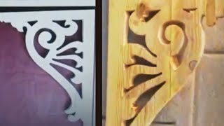 Wooden Arch Wood ornament bracked for doorway Gable Victorian Fretwork Plain Timber and Jigsaw I
