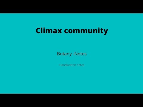 Climax community|#Types|#Characteristics#handwrittennotes#botany#ecology