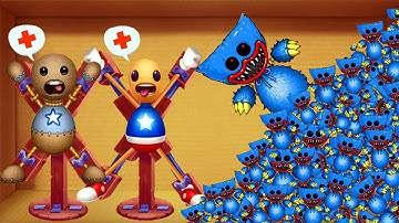 999 Huggy Wuggy vs Rack Machines New  | Kick the Buddy Mod Poppy Playtime Android Gameplay 2022