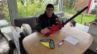 Olubfdh Akku-Heckenschere, für 18V Akkus, Lange Heckenschere Bürstenloser Motor Unboxing & Anleitung