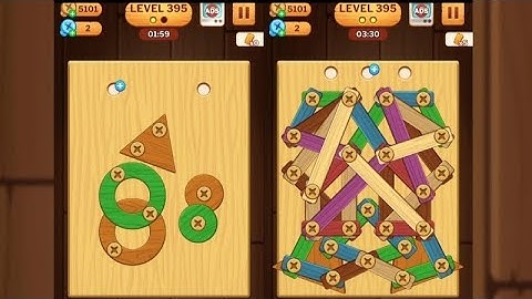 Screw Puzzle: Wood Nut & Bolt - Level 395