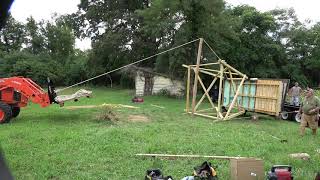 Raising a box blind