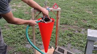 Inverted orange safety cone turbine