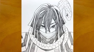 How to draw Obanai Iguro from Demon Slayer | Anime drawing videos for beginners | Anime drawing