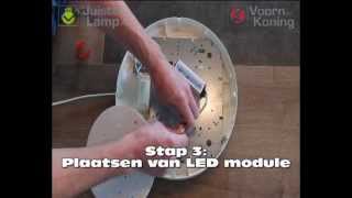 Herziening geschenk breken Plaatsen ronde LED module 11W - YouTube