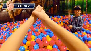 Indoor playground head cam POV with Family Playlab