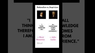 Rationalism vs. Empiricism — #mind  or #experience ? #philosophy #quotes #shorts