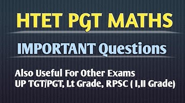 HTET PGT MATH IMPORTANT Questions || Htet Pgt Maths Classes || HTET PGT MATH Preparation || KVS NVS