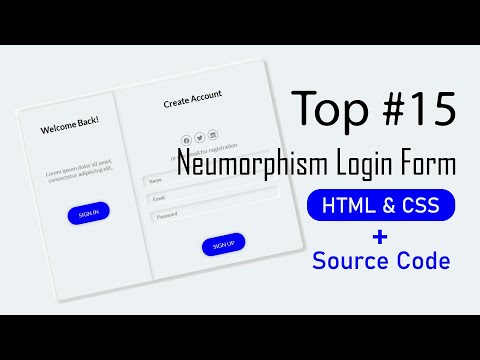 Top 15 Neumorphism  Login Form [ HTML & CSS ]