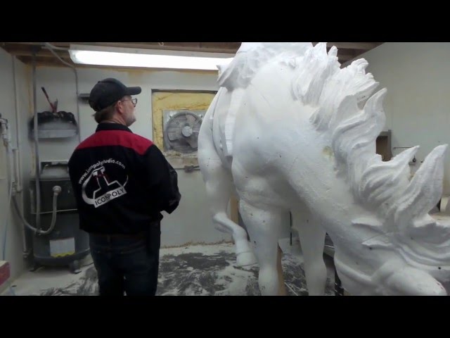 sculpting with styrofoam