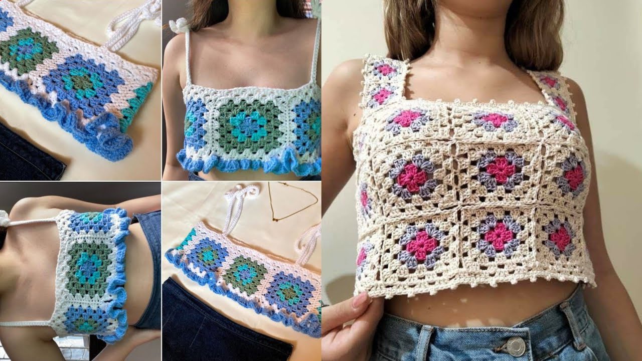How to Crochet Lacy Summer Blouse, Lacy Flowers Blouse, Outfit Ideas ...