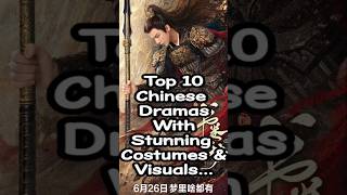 Top 10 Chinese Historical Dramas With Stunning Costumes and Visuals 🔥| #chinesedrama #wuxia #cdrama