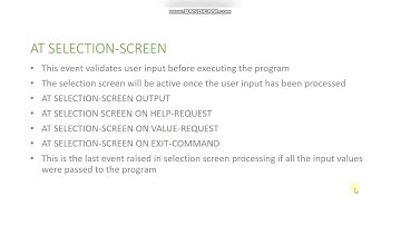 ABAP Programming- Events in Classical Report Part1 ( Initialization, At Selection Screen) Part6