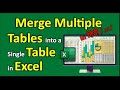 Merge Multiple Tables into a Single Table in Excel | Ultimate Excel Hack ( हिंदी / اردو )