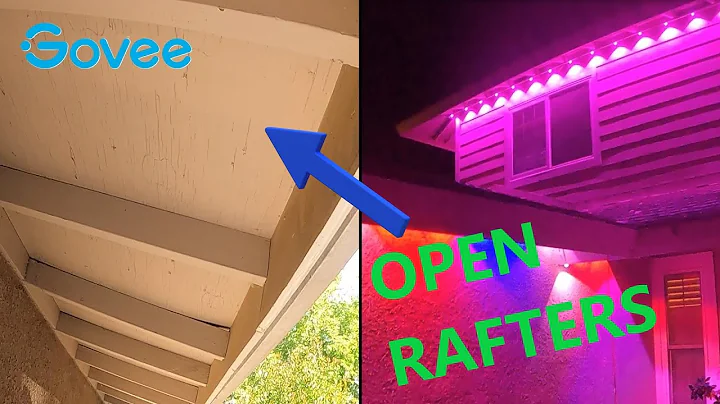 Govee Eve Lights - Full installation with open soffits/rafter tails