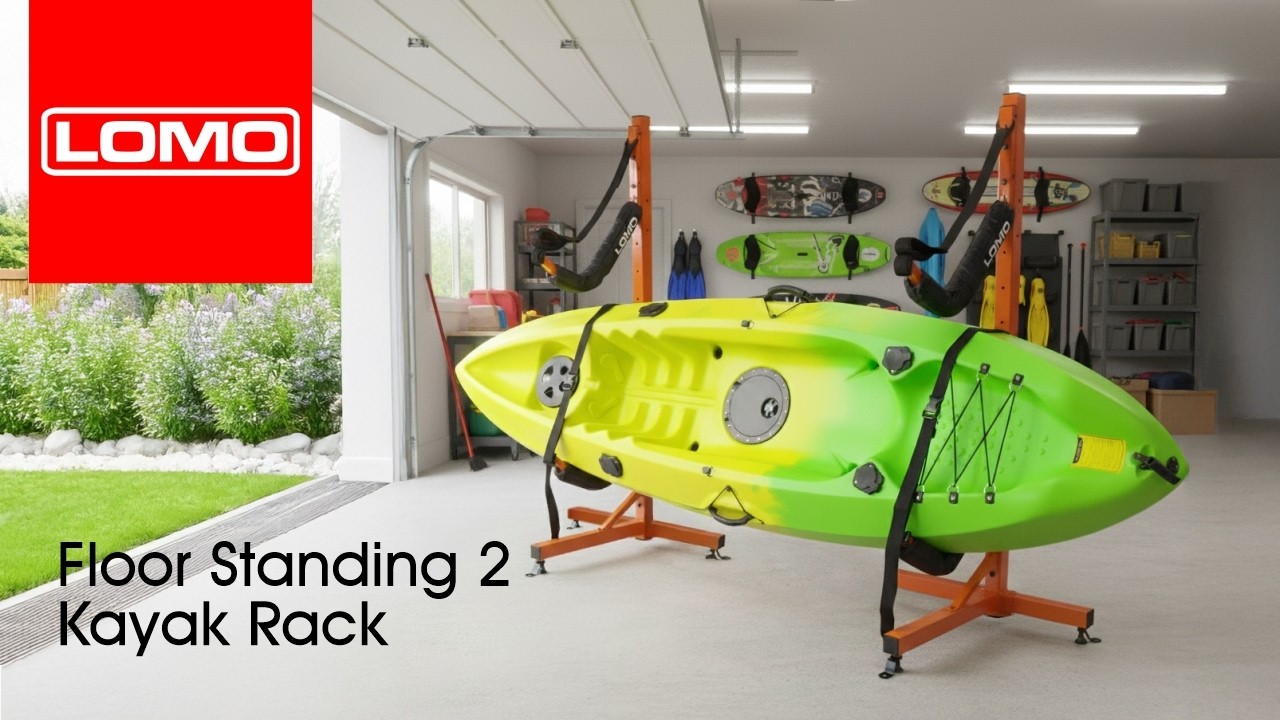 Lomo Rack Lomo Floor Standing Kayak Rack - YouTube