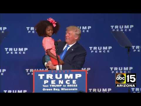 Donald Trump invites Green Bay, Wisconsin kids on stage - BEAUTIFUL