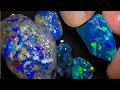 Rough opal cutting LIVE with Justin