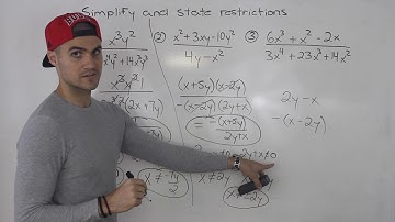 MCR3U - Simplifying Rational Expressions with Restrictions Part 3 - Grade 11 Functions