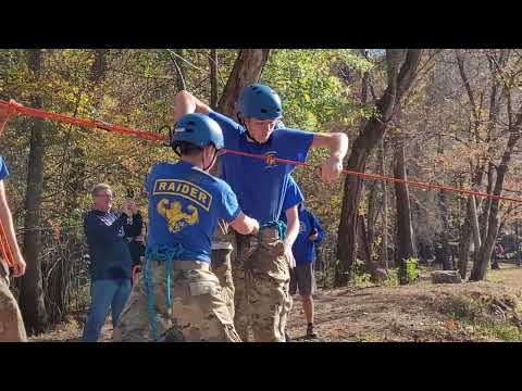 2022 Raider National Championship One Rope Bridge  Male Division Clarkrange High School JROTC