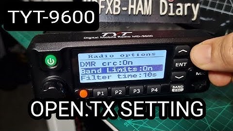 TYT-9600 ,OpenGd77 , OPEN TX PARAMETERS