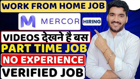 Mercor Work From Home Jobs 2025 | Part Time Jobs | Online Jobs At Home | Verified WFH Remote Jobs