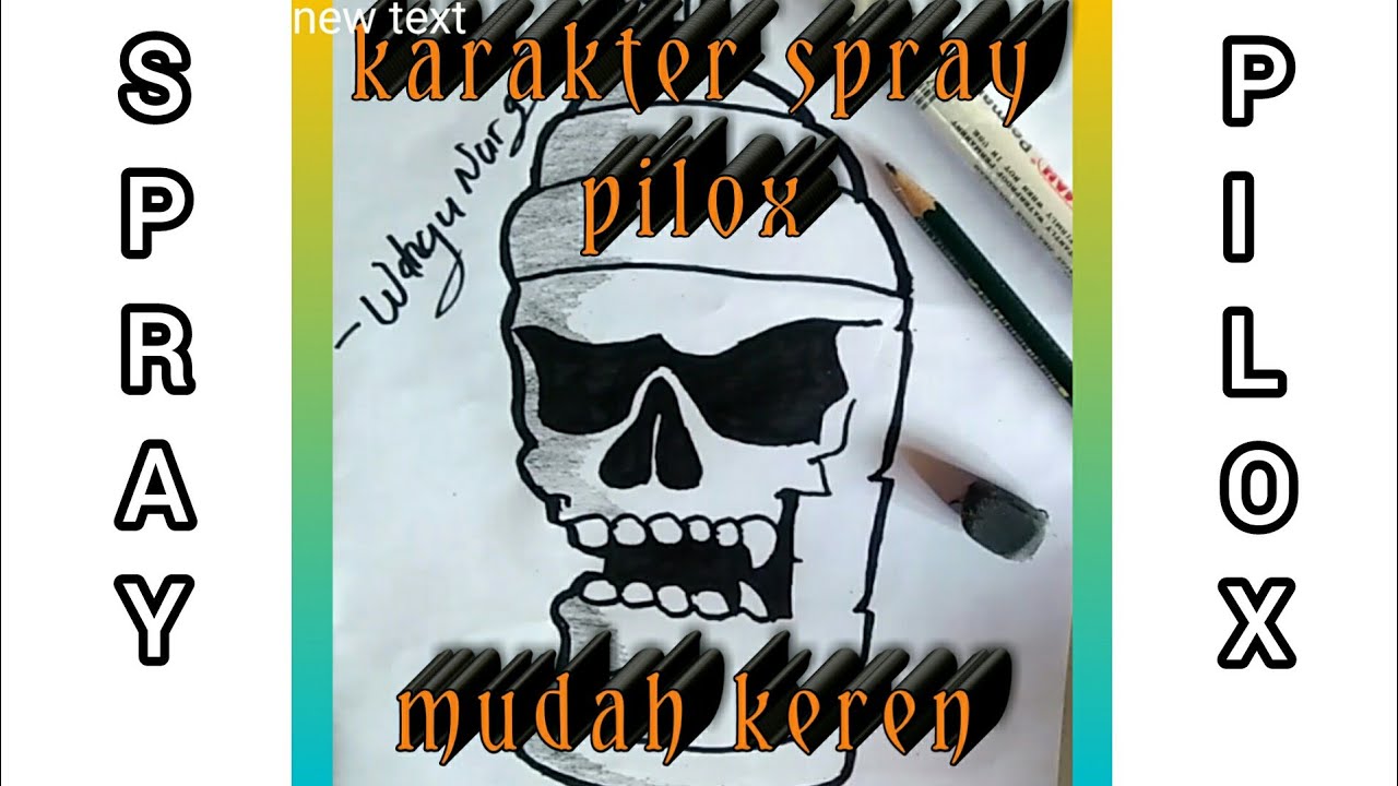 Graffiti karakter spray pilox Keren mudah dan simpel 