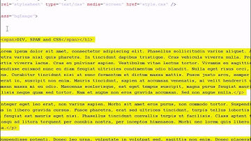 DIV, SPAN and CSS - 17
