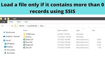 36 Load a file only if it contains more than 0 records using SSIS