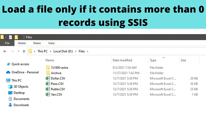 36 Load a file only if it contains more than 0 records using SSIS