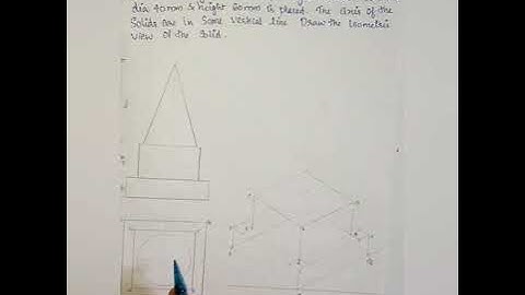 Isometric view of combination of solids