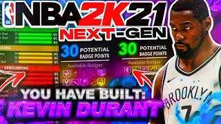 NEXT GEN KEVIN DURANT BUILD - 78 BADGE UPGRADES - BEST BUILD in NBA 2K21
